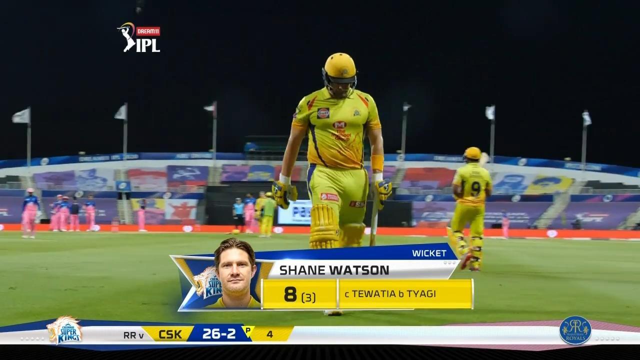 M37: CSK vs RR – Shane Watson Wicket background