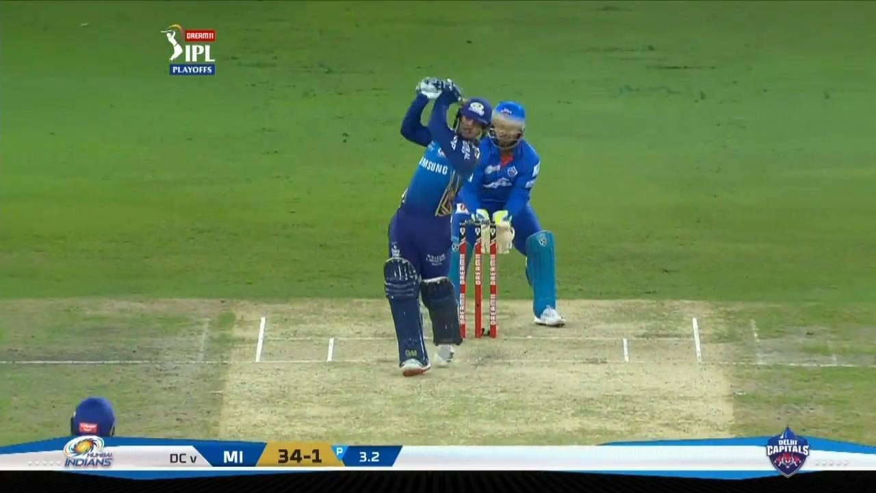 Q1: MI vs DC – Quinton de Kock Six