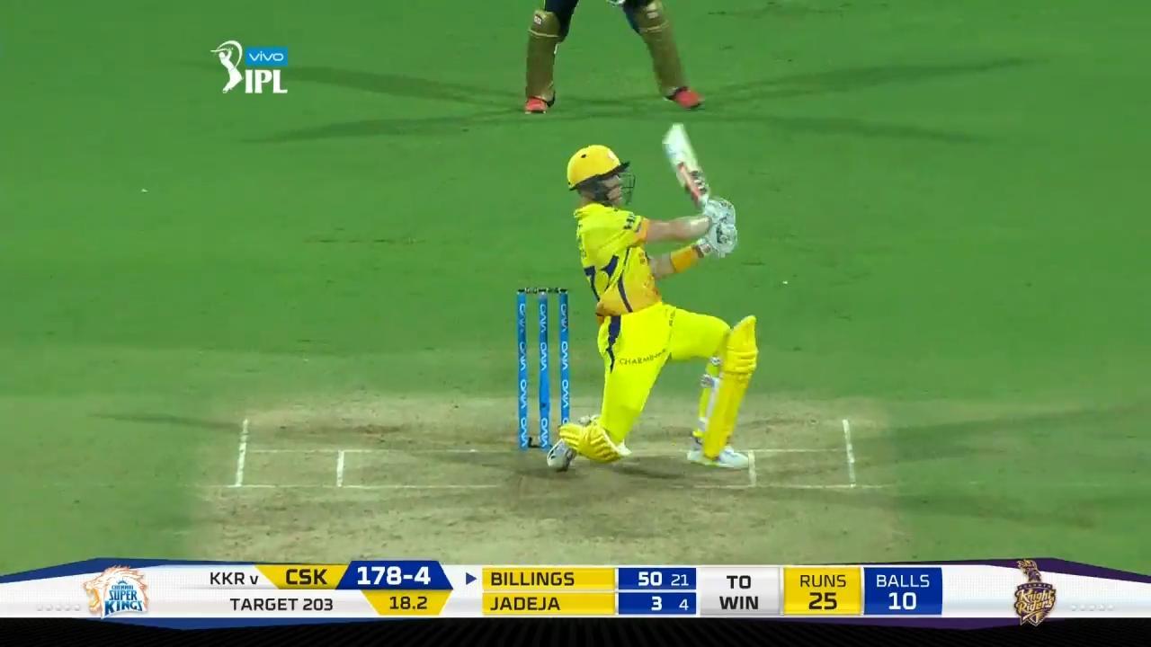 M05: CSK vs KKR – Sam Billings Six background