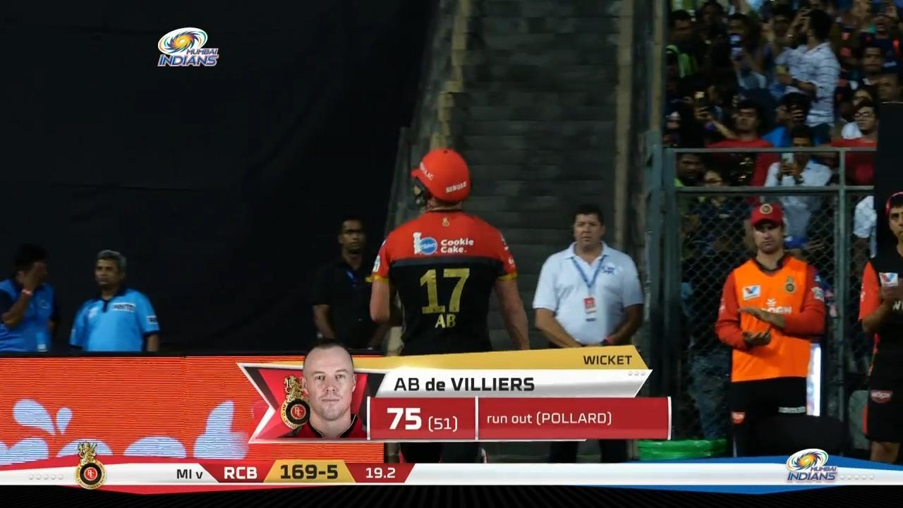M31: MI vs RCB – AB de Villiers Wicket background