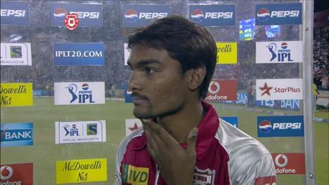 M59: KXIP vs SRH – Sandeep Sharma Interview background