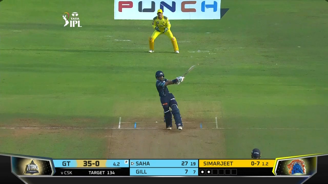 M62: CSK vs GT – Wriddhiman Saha Six