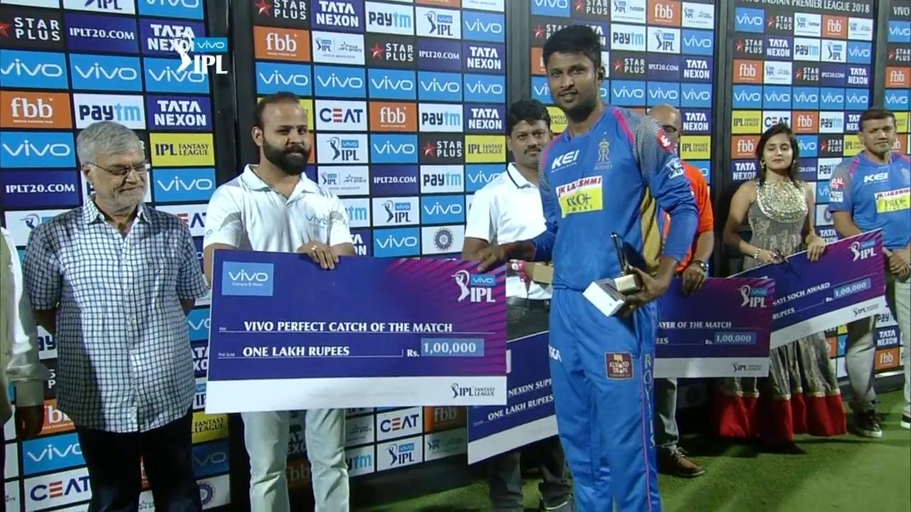 M06: RR vs DD – VIVO perfect catch of the match – Krishnappa Gowtham background