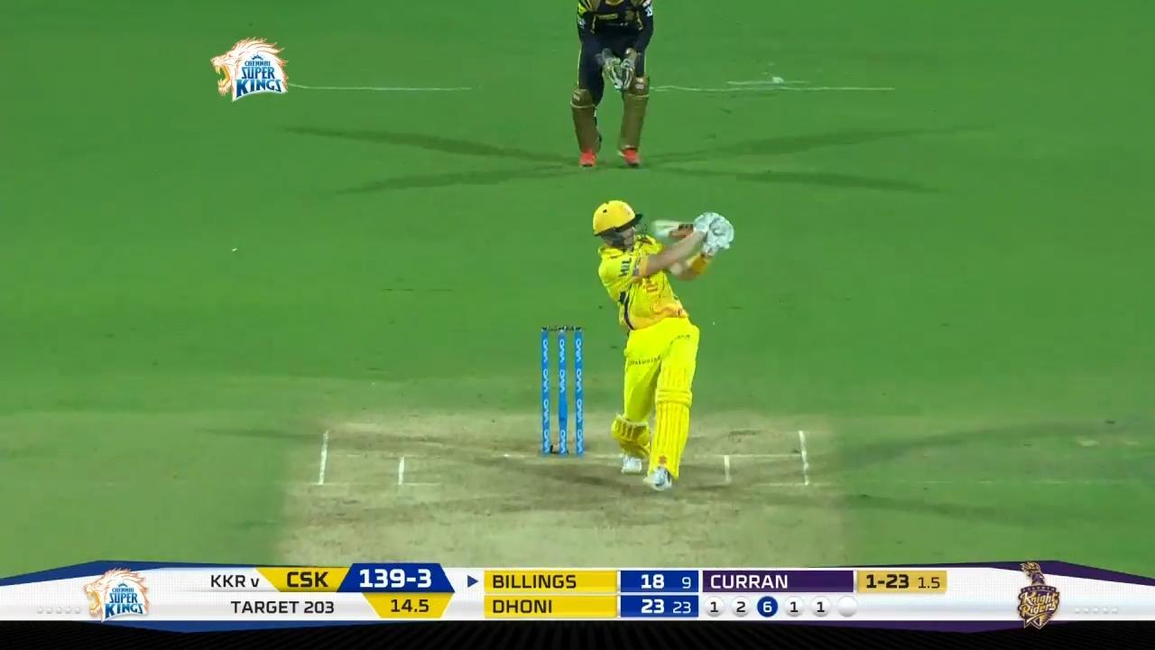 M05: CSK vs KKR – Sam Billings Six