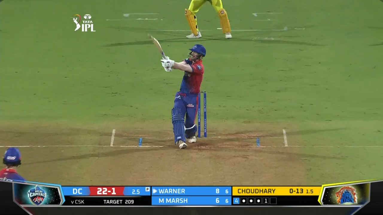 M55: CSK vs DC – David Warner Six