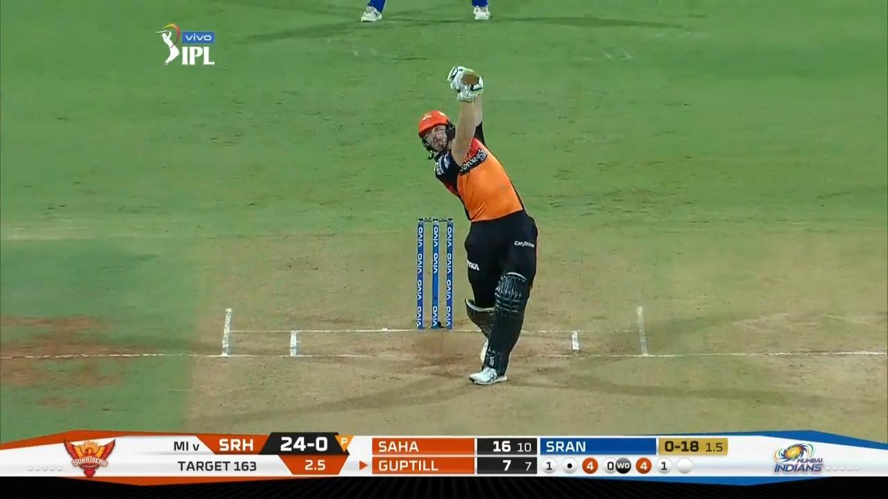 M51: MI vs SRH – Martin Guptill Six