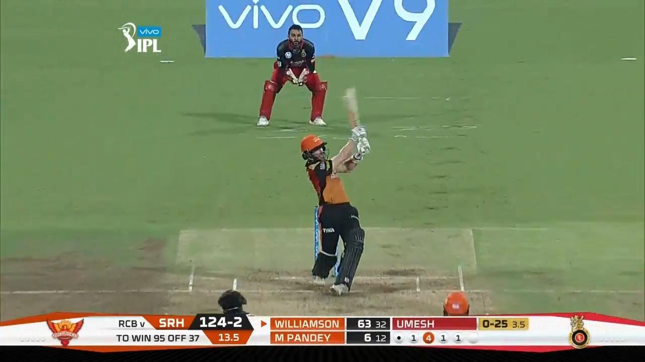 M51: RCB vs SRH – Kane Williamson Six