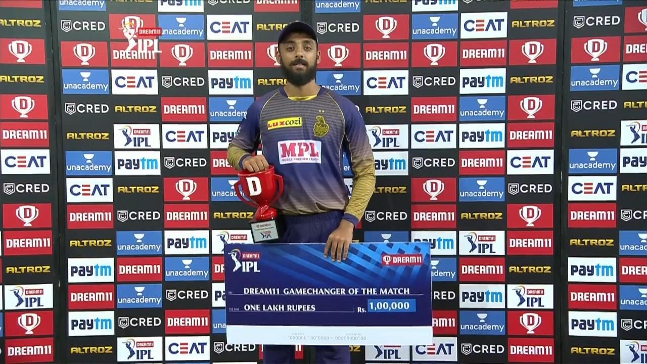 M42: KKR vs DC – Dream11 GameChanger of the Match – Varun Chakravarthy background