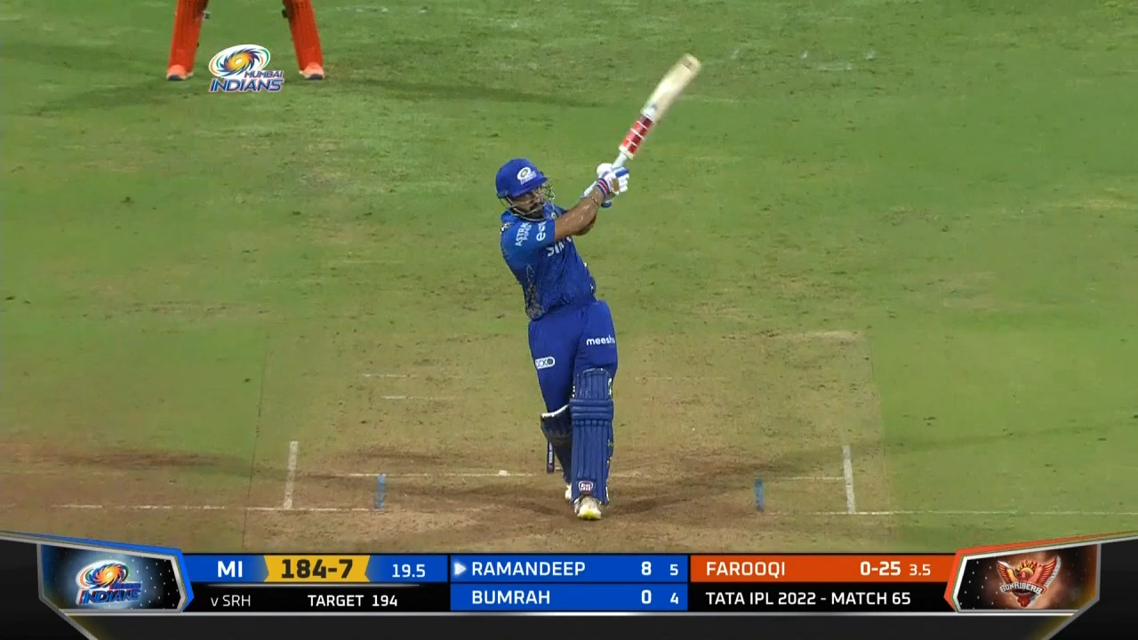 M65: MI vs SRH – Ramandeep Singh Six background