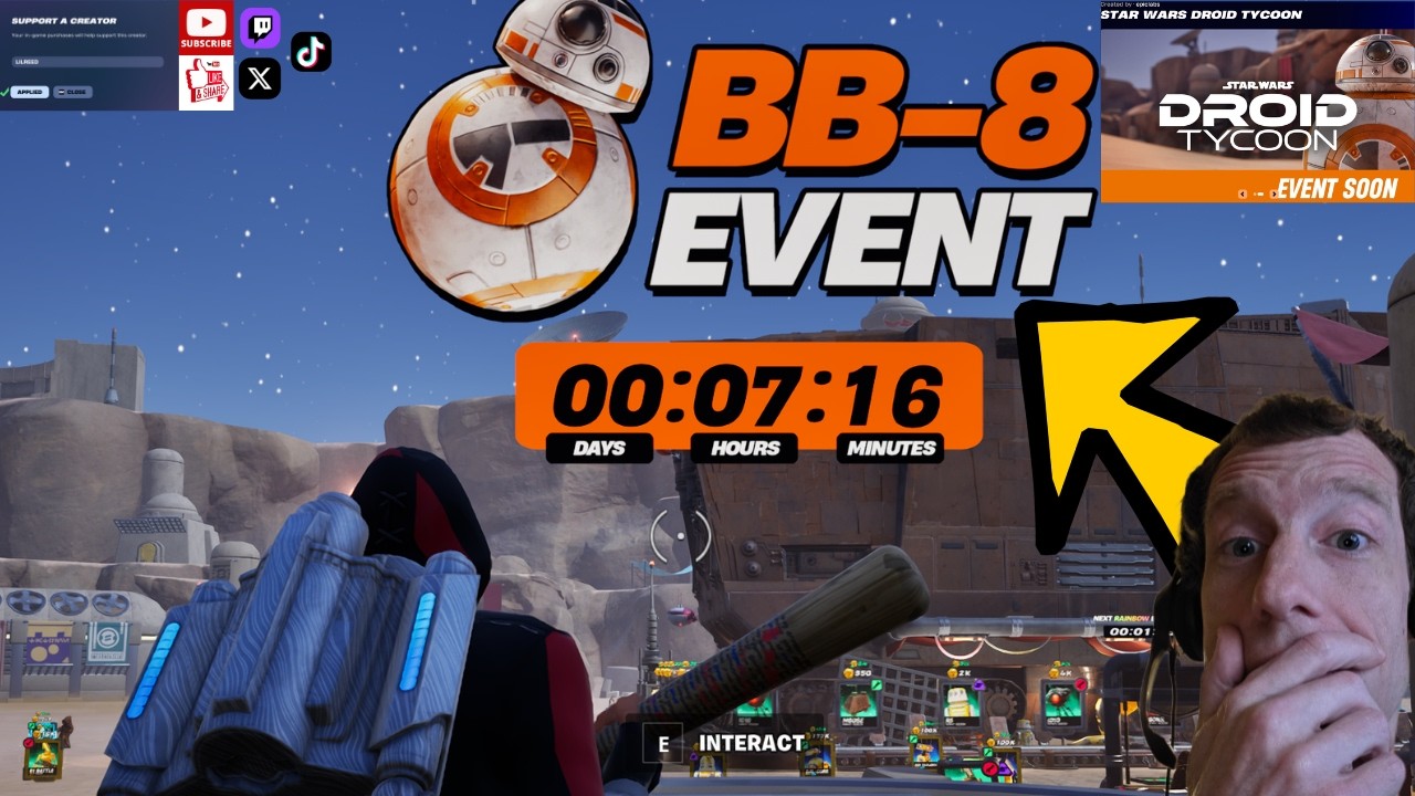 new bb-8 droid event for Star Wars droid tycoon live #fortnite background