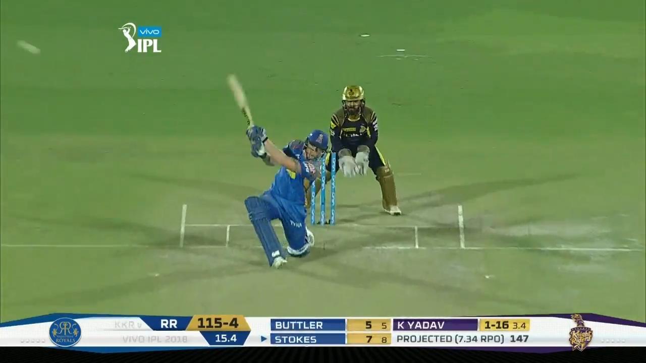 M15: RR vs KKR – Ben Stokes Six