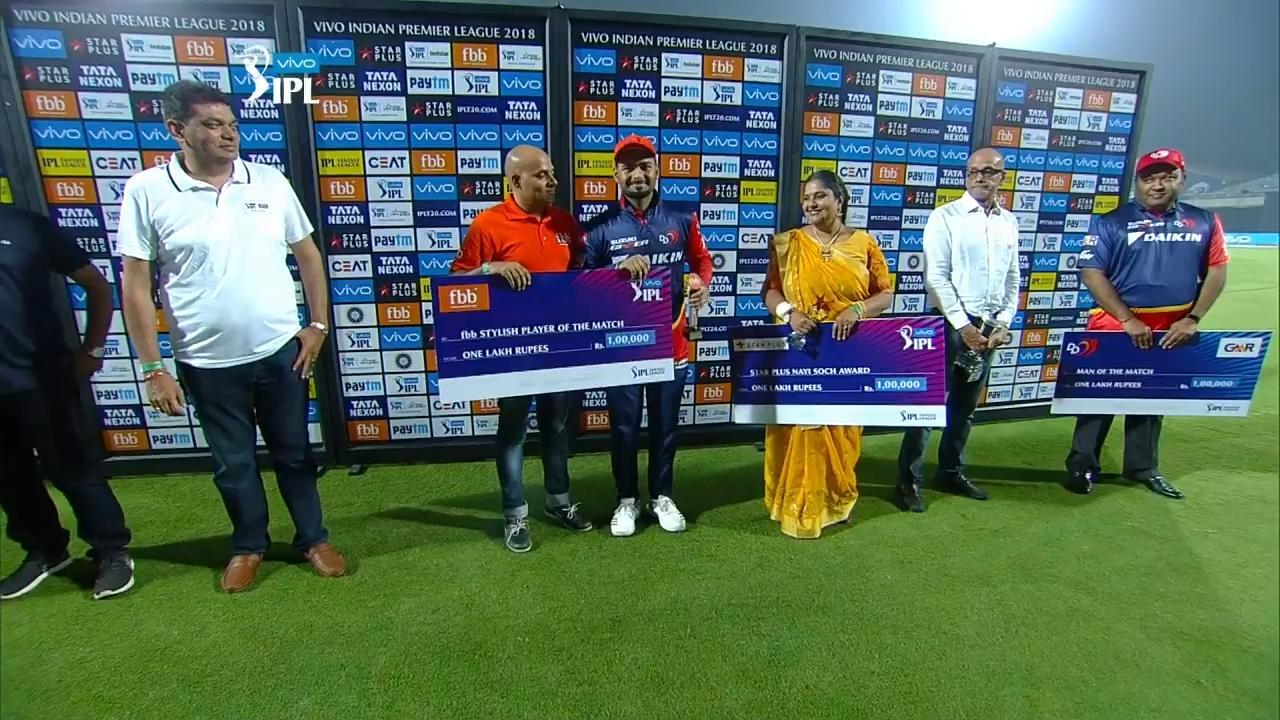 M42: DD vs SRH – fbb Stylish player of the match – Rishabh Pant