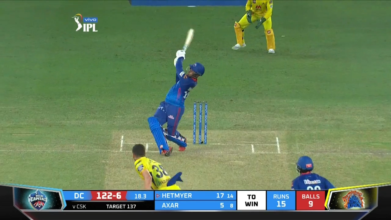 M50: DC vs CSK – Shimron Hetmyer Six