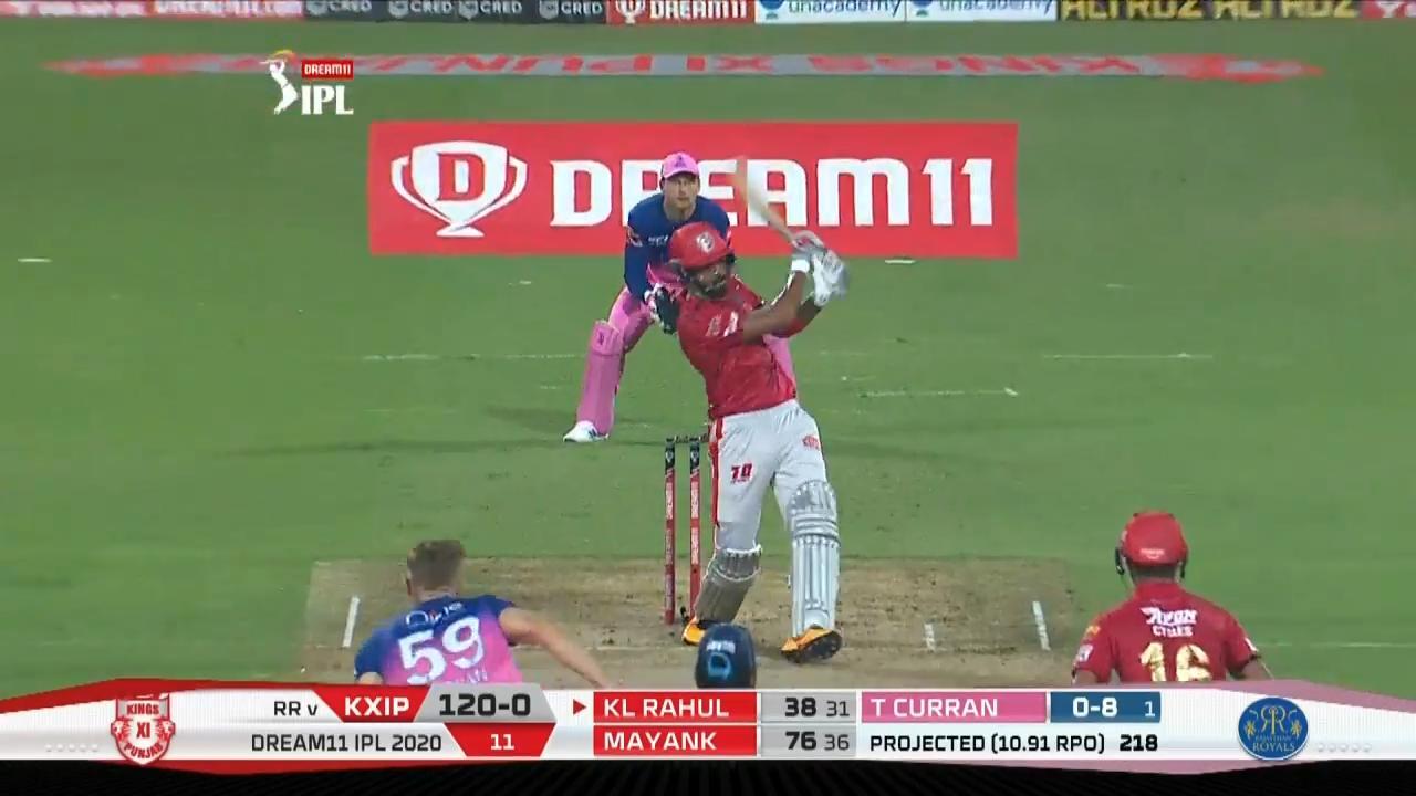 M09: RR vs KXIP – KL Rahul Six background