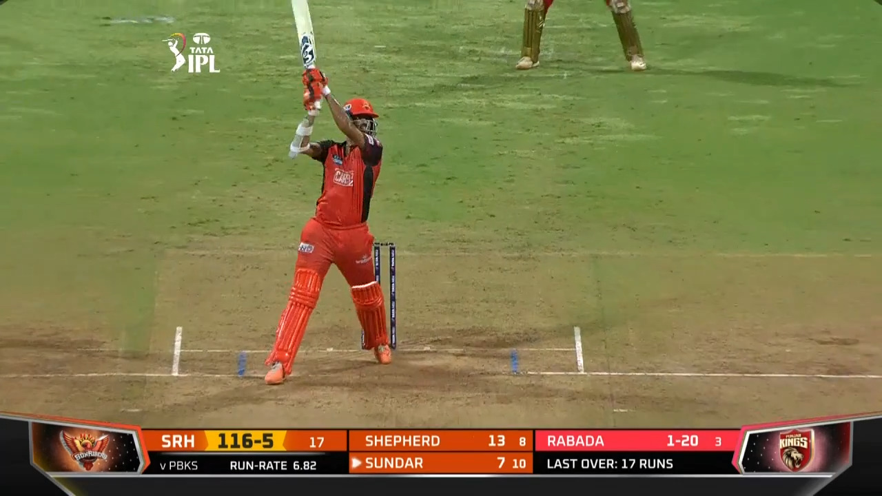 M70: SRH vs PBKS – Washington Sundar Six background