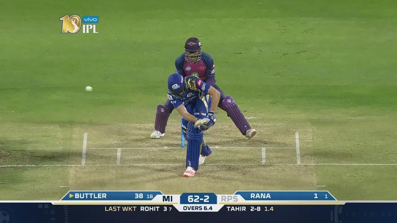 M2: RPS vs MI – Jos Buttler Wicket