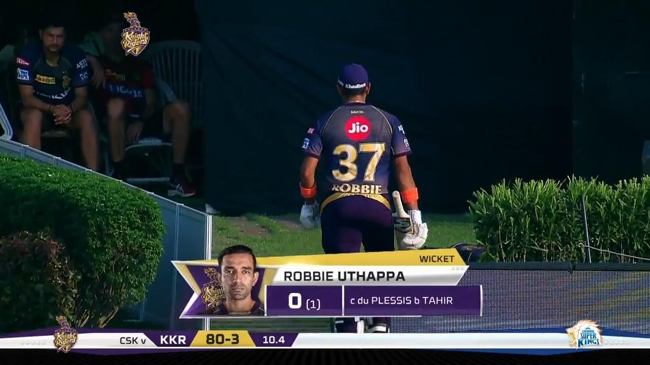 M29: KKR vs CSK – Robin Uthappa Wicket background