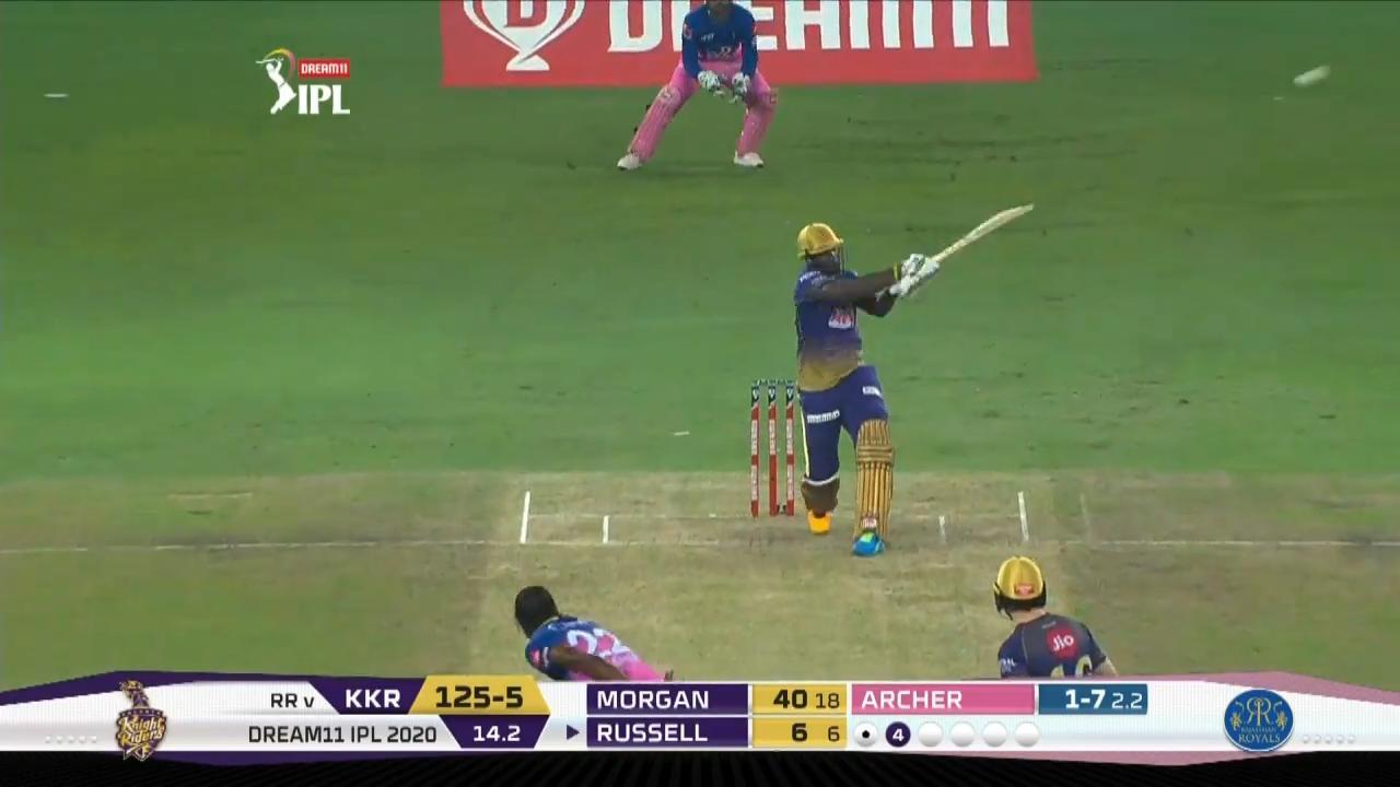 M54: KKR vs RR – Andre Russell Six