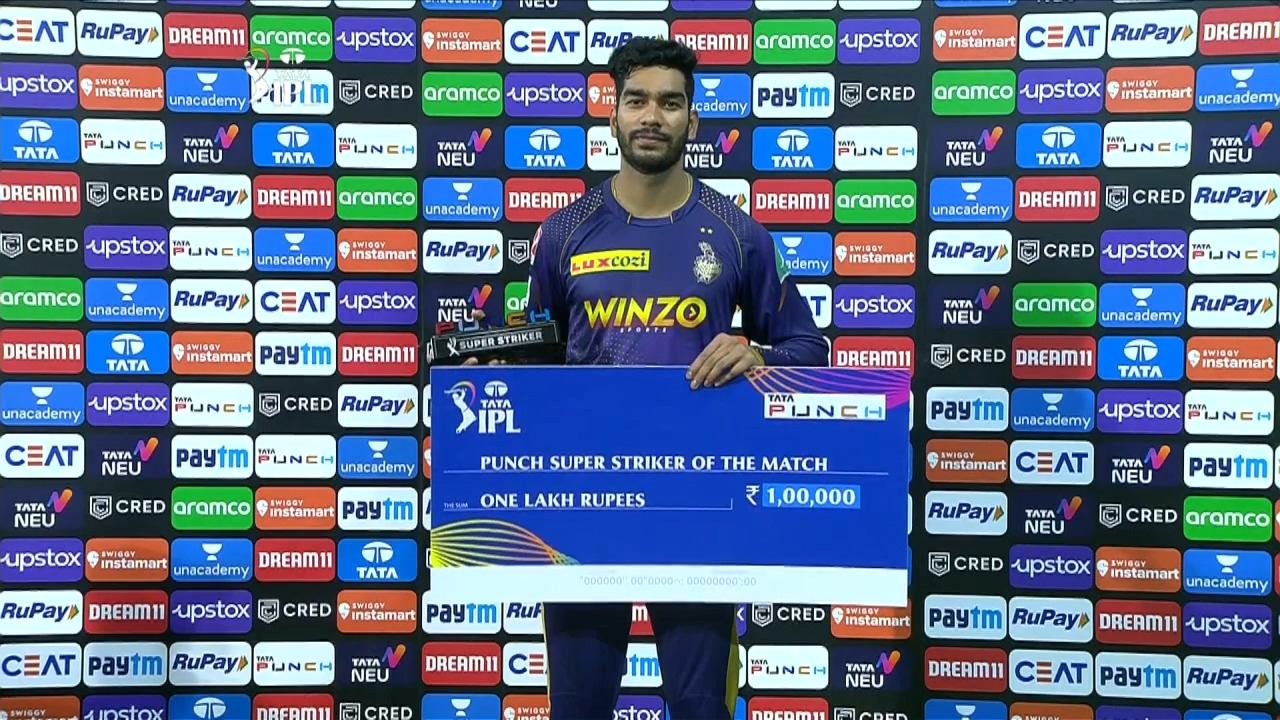 M56: MI vs KKR – Punch Super Striker Of The Match – Venkatesh Iyer
