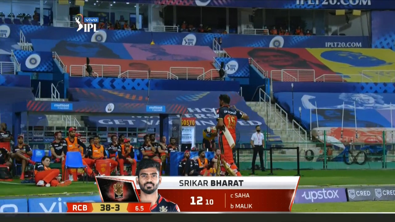 M52: RCB vs SRH – K.S Bharat Wicket