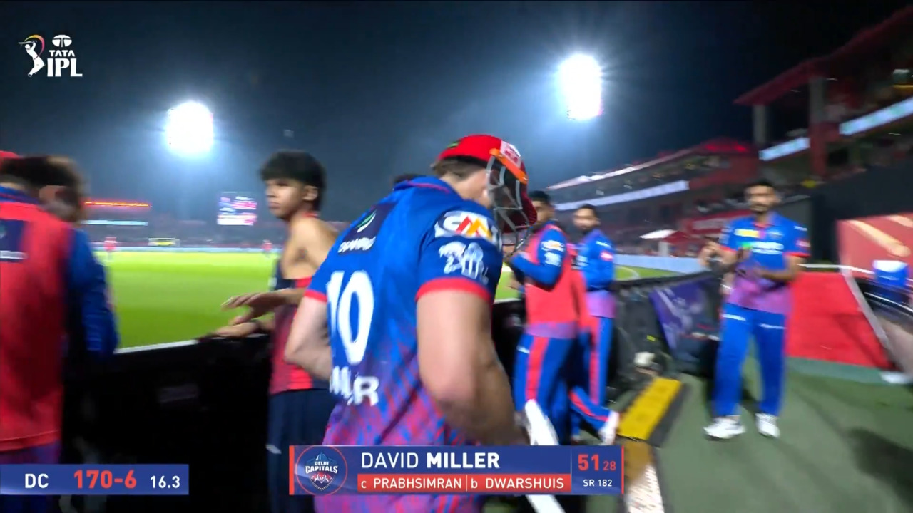 IPL 2026 M55: PBKS vs DC - David Miller Wicket