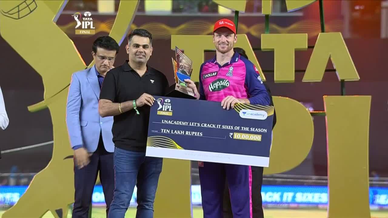 Final: GT vs RR – Unacademy Let's Crack It Sixes of the Season – Jos Buttler background