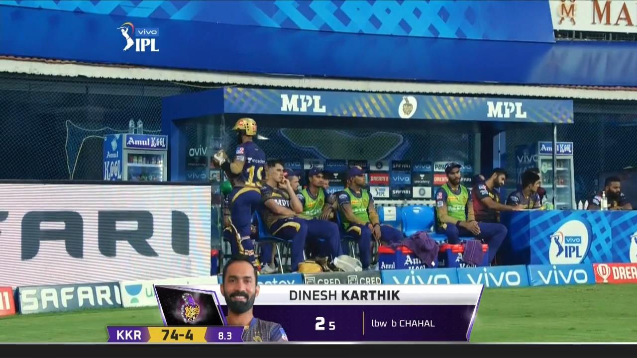 M10: RCB vs KKR – Dinesh Karthik Wicket