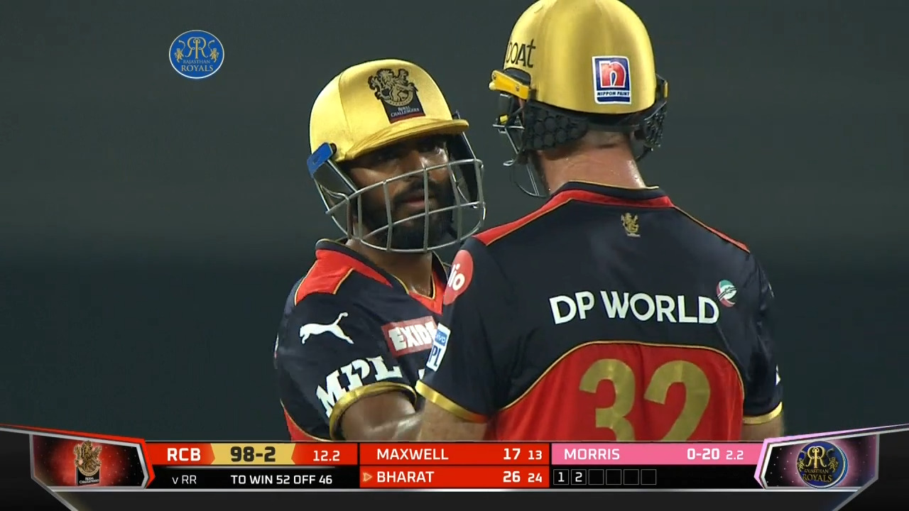 KS Bharat's superb 44(35) background