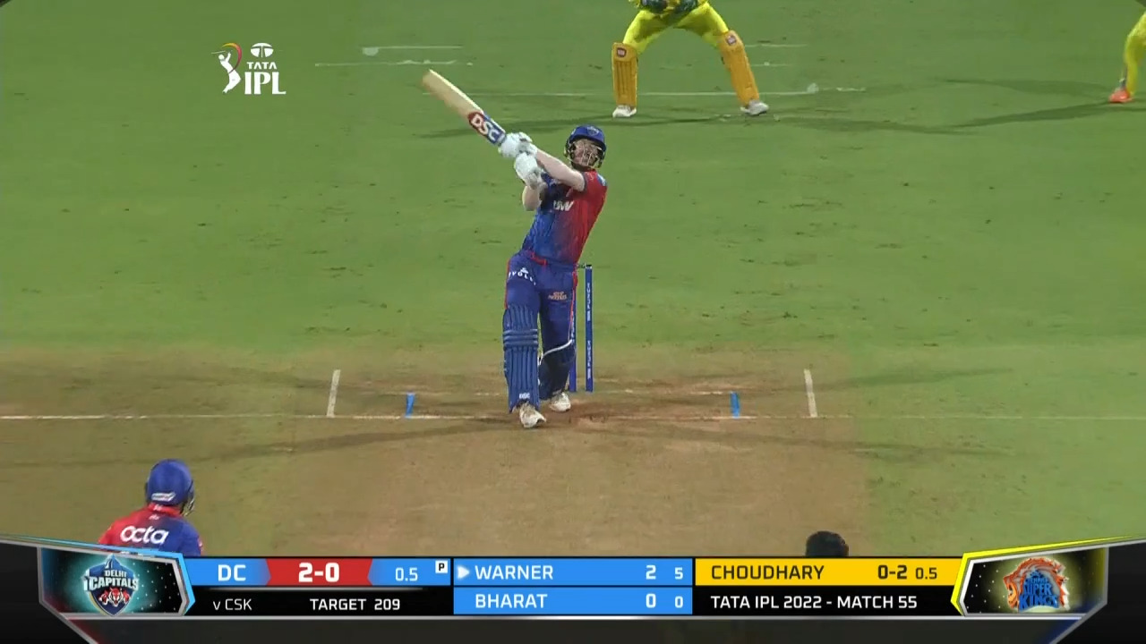 M55: CSK vs DC – David Warner Six