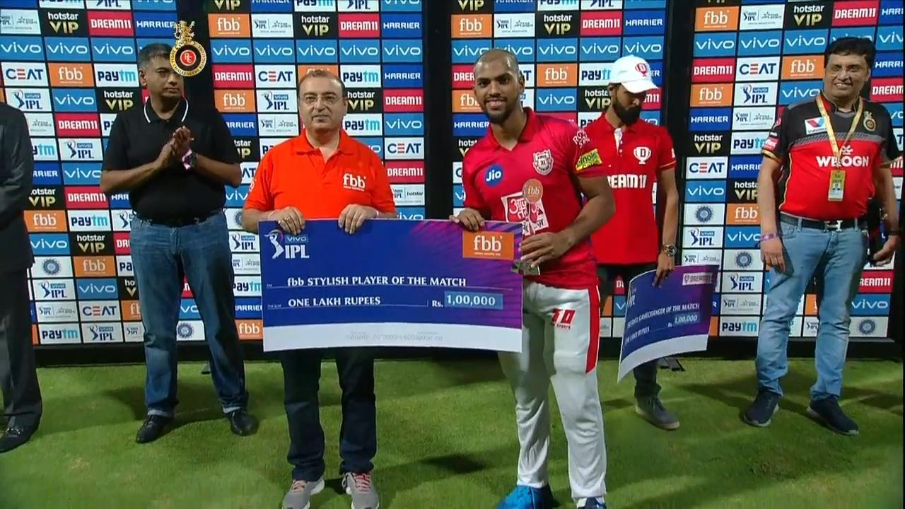 M42: RCB vs KXIP – fbb Stylish Player of the Match – Nicholas Pooran
