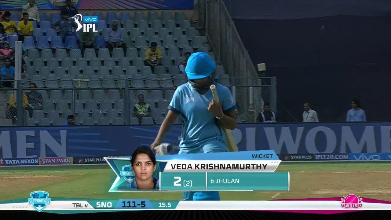 Trailblazers vs Supernovas – Veda Krishnamurthy Wicket