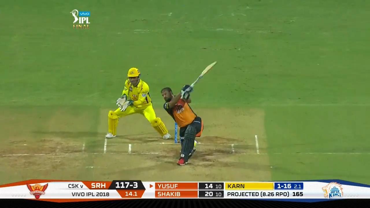 Final: CSK vs SRH – Yusuf Pathan Six