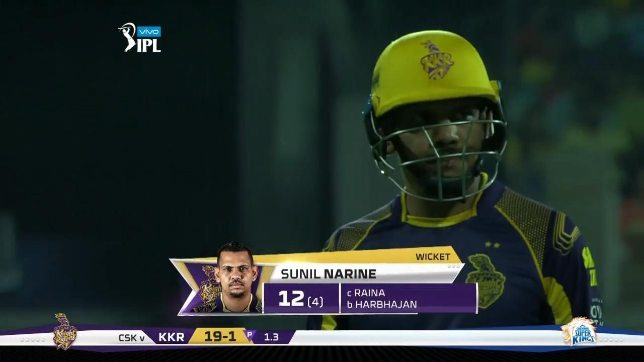 M05: CSK vs KKR – Sunil Narine Wicket