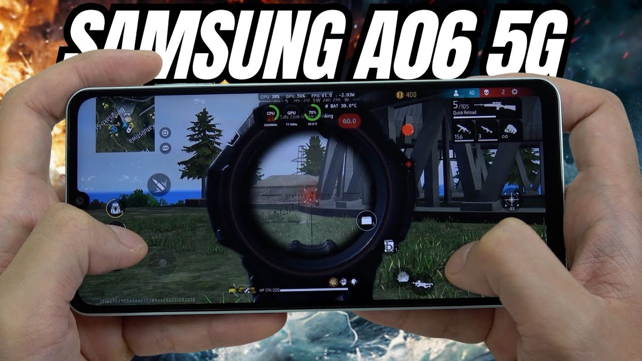 Samsung Galaxy A06 5G test game Free Fire Mobile | Helio G85 background