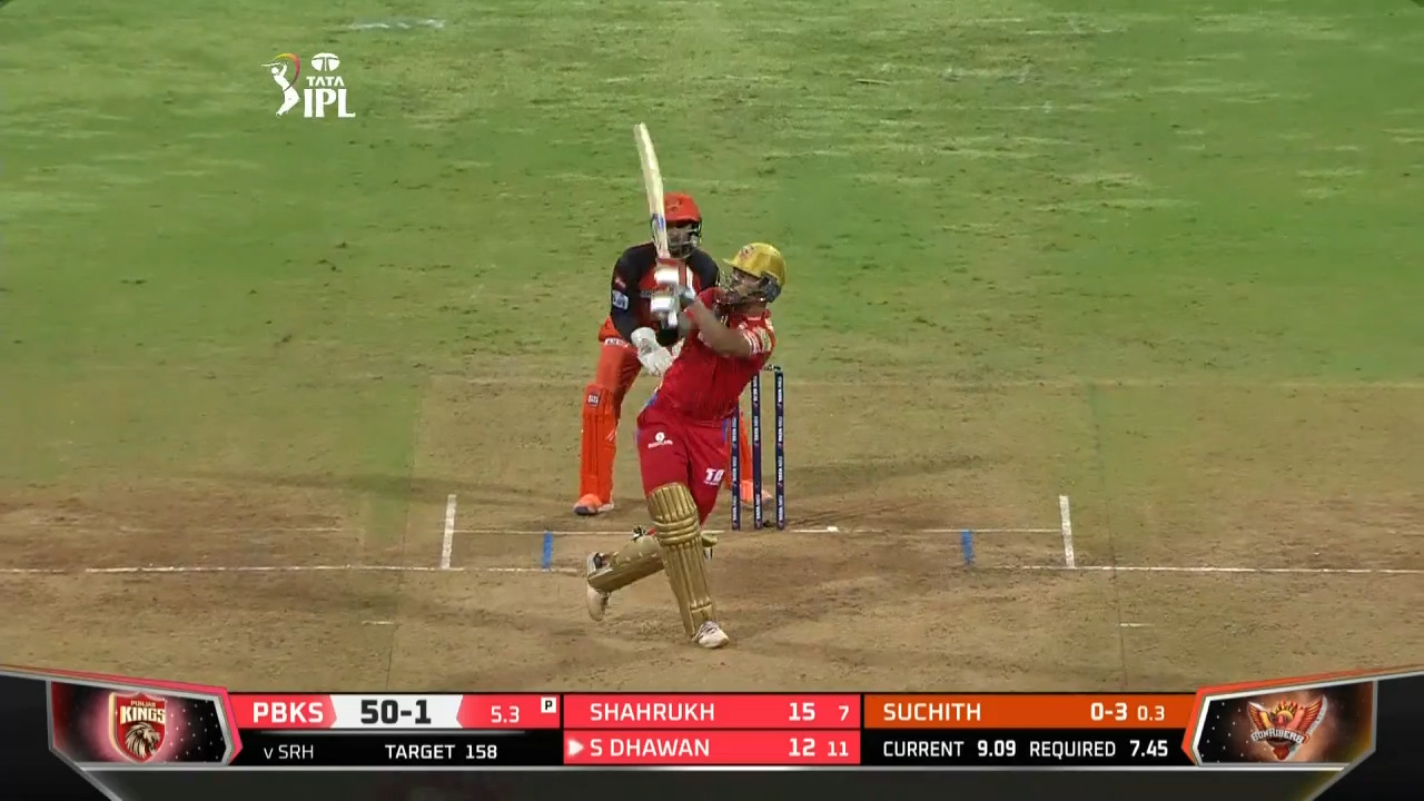 M70: SRH vs PBKS – Shikhar Dhawan Six
