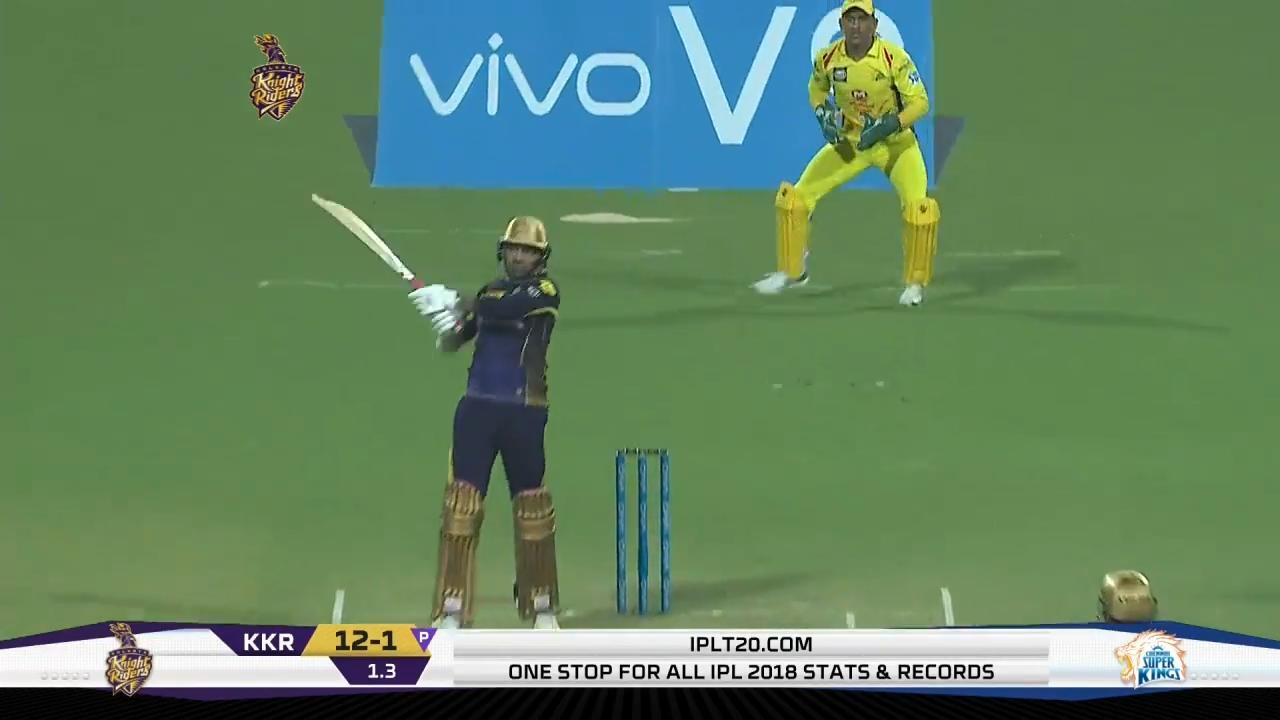 M33: KKR vs CSK – Sunil Narine Six background