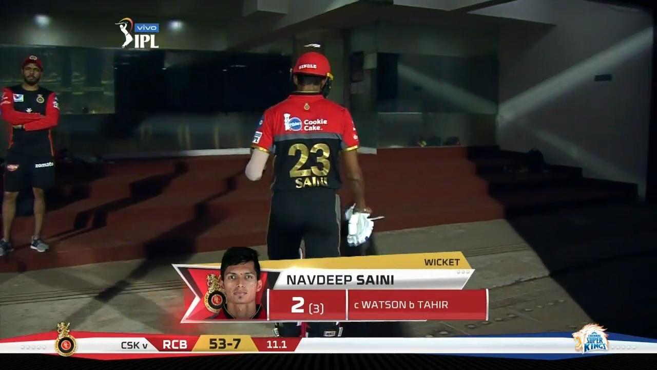 M01: CSK vs RCB – Navdeep Saini Wicket