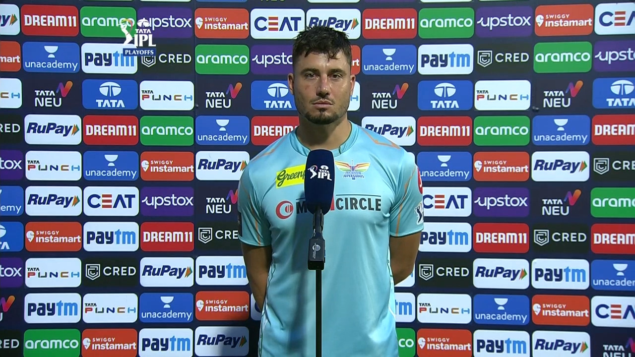 Eliminator: LSG vs RCB – Marcus Stoinis Interview background