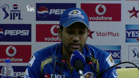 M69: KXIP vs MI – Rohit Sharma Press Conference background