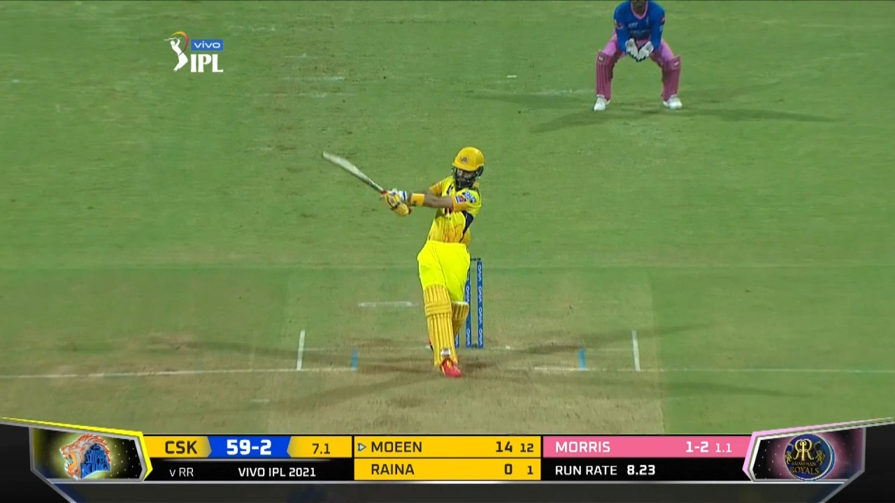 M12: CSK vs RR – Moeen Ali Six