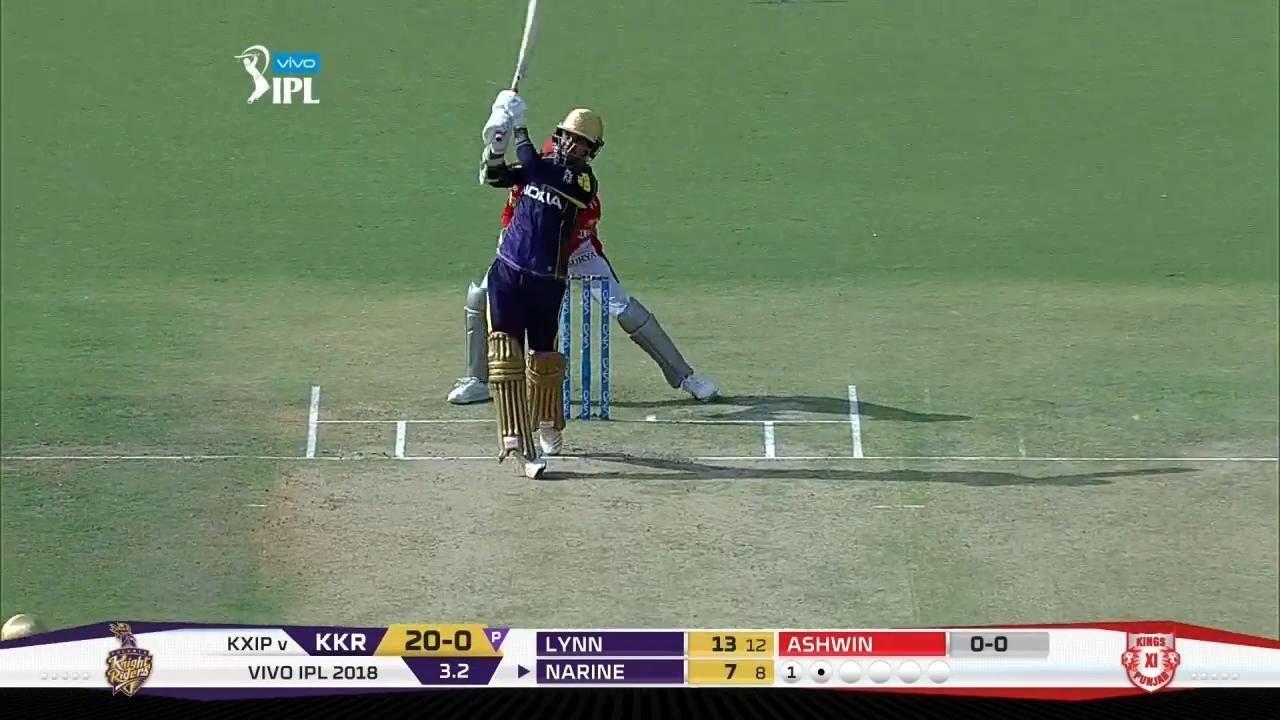 M44: KXIP vs KKR – Sunil Narine Six
