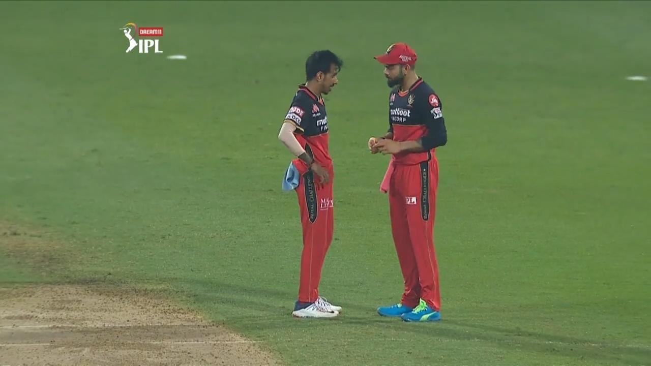 Chahal sets up Saha perfectly background