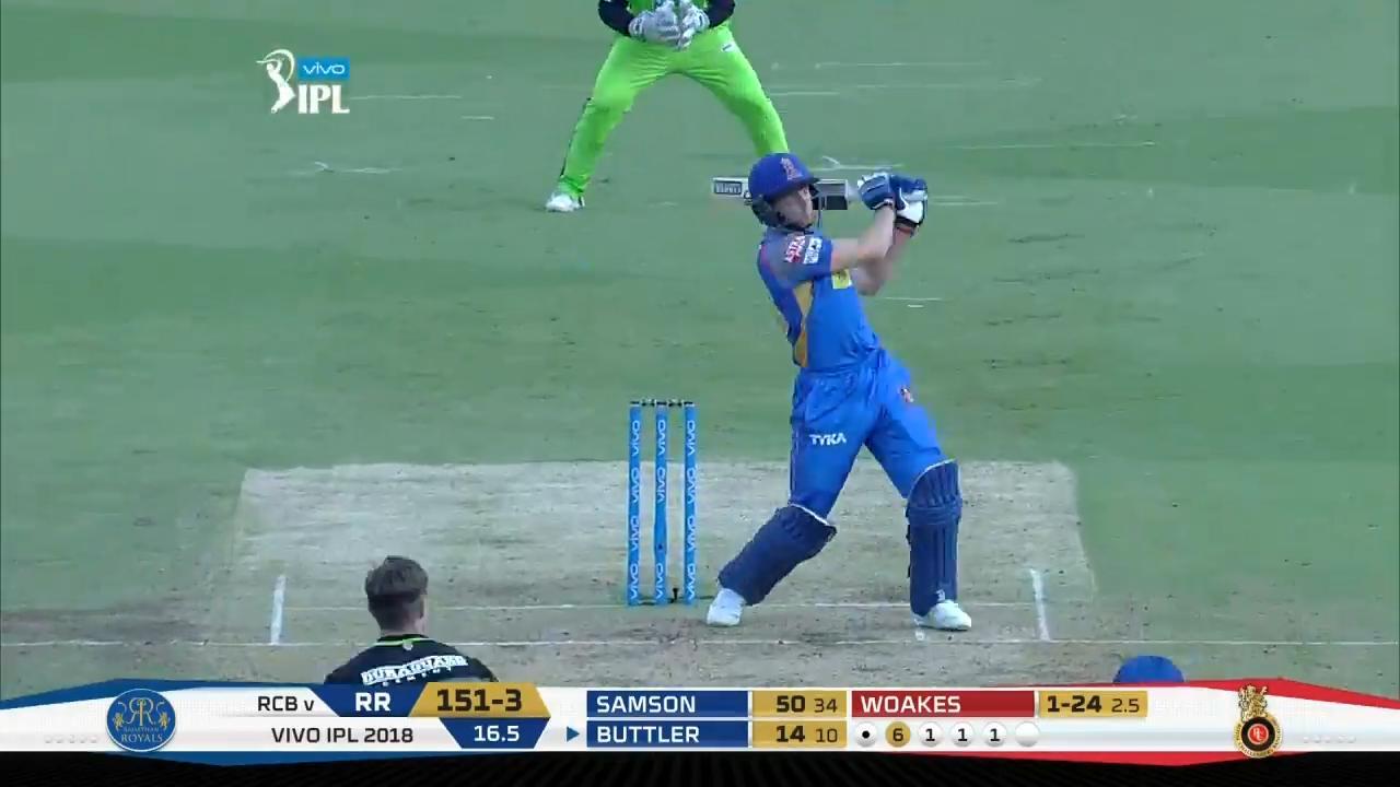 M11: RCB vs RR – Jos Buttler Six