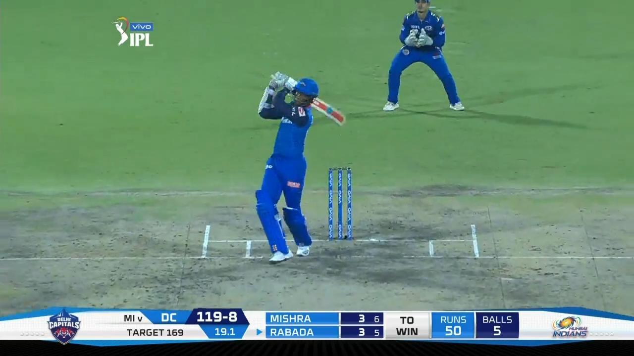 M34: DC vs MI – Kagiso Rabada Six