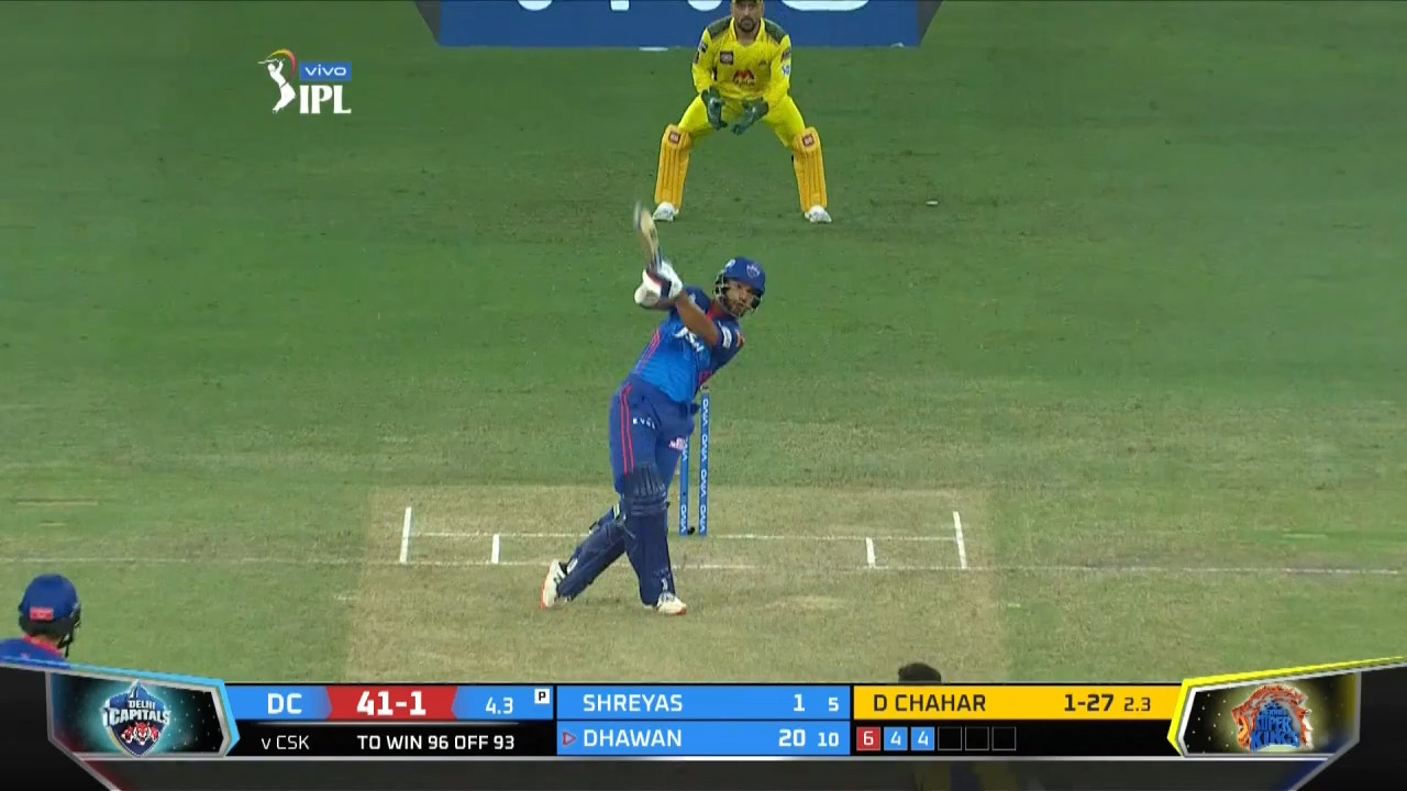 M50: DC vs CSK – Shikhar Dhawan Six