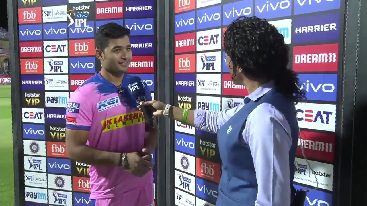 M36: RR vs MI – Riyan Parag Interview background