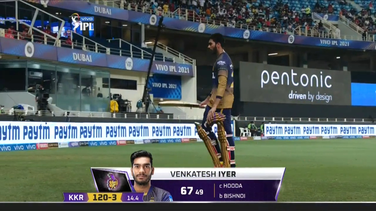M45: KKR vs PBKS – Venkatesh Iyer Wicket