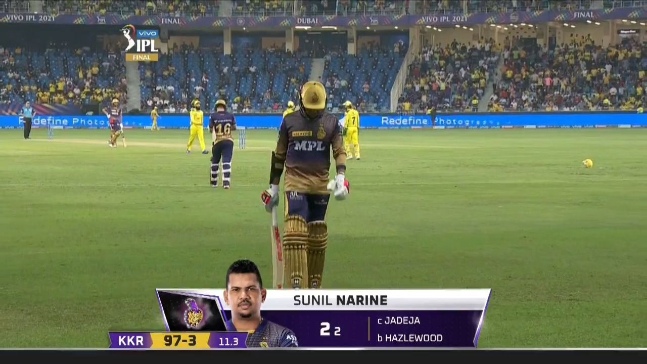 Final: CSK vs KKR – Sunil Narine Wicket