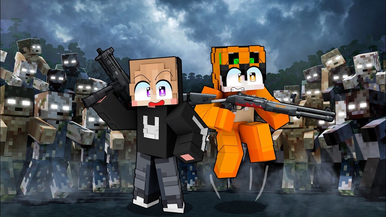 KITA TERJEBAK DI KOTA PENUH ZOMBIE DI MINECRAFT!!