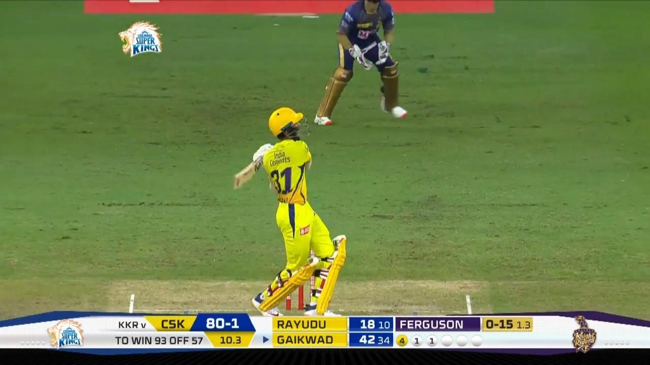 M49: CSK vs KKR – Ruturaj Gaikwad Six